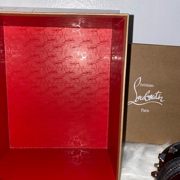 CHRISTIAN LOUBOUTIN VINTAGE TRASHMIX PATENT SPIKES MINI RUBYLOU BAG - Picture 14 of 15